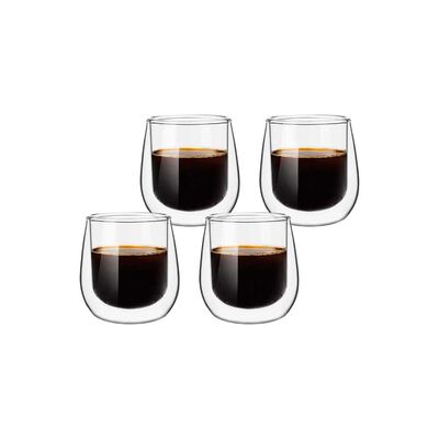 Imagen 1 del producto Set 4 Tazas Vidrio Doble Pared Expreso Simplit 80 ml