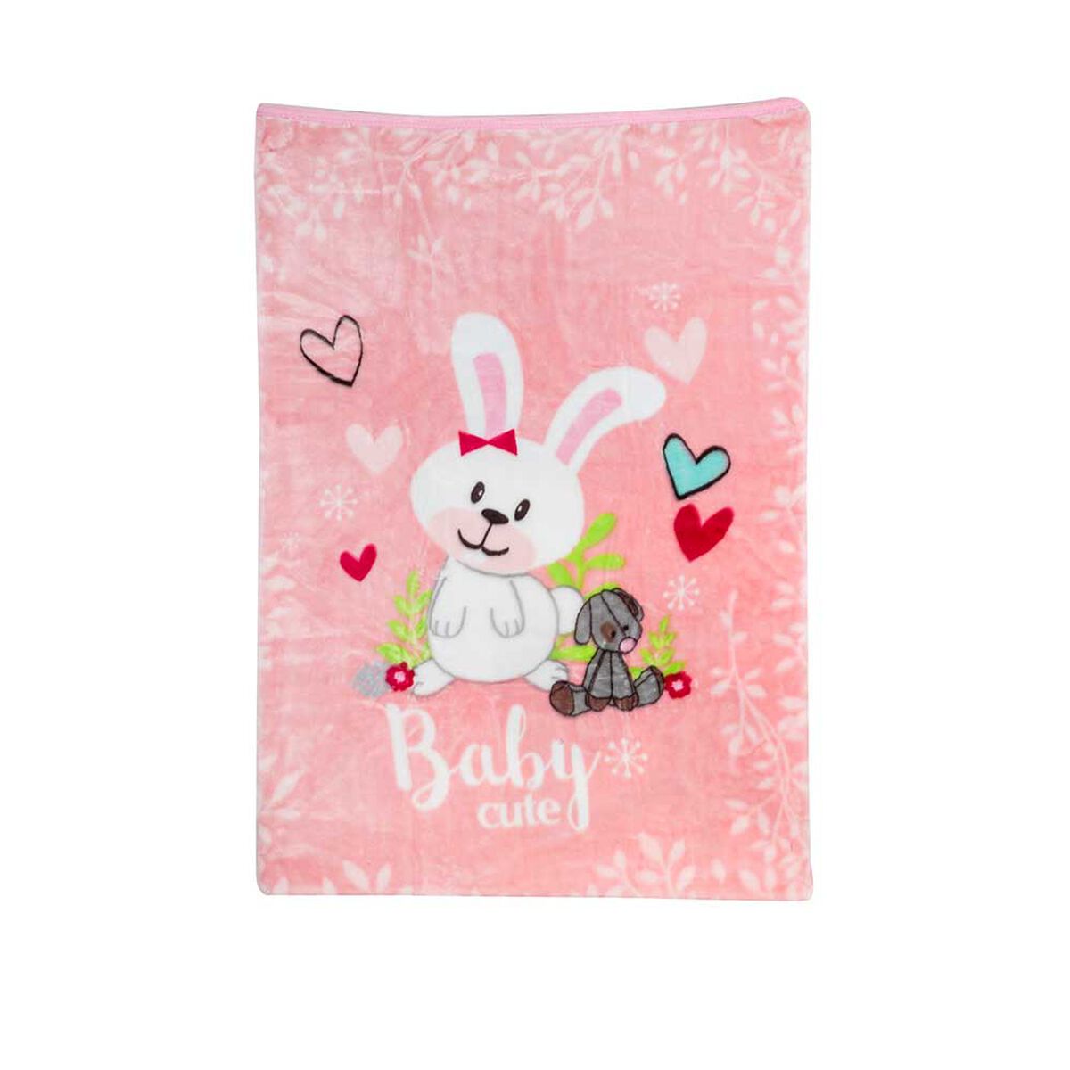 Frazada Reversible Bebe Conejito Rosada Bebesit