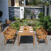 Juego de Comedor para Terraza Vekkahome Zaniah 6 Sillas Café