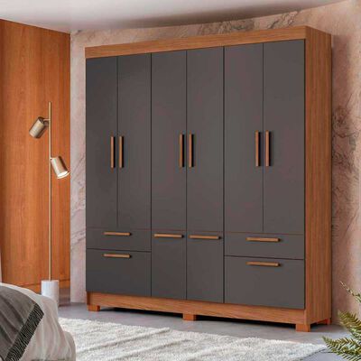 Imagen 1 del producto Clóset Onessta Curitiba 8 Puertas 4 Cajones Grafito