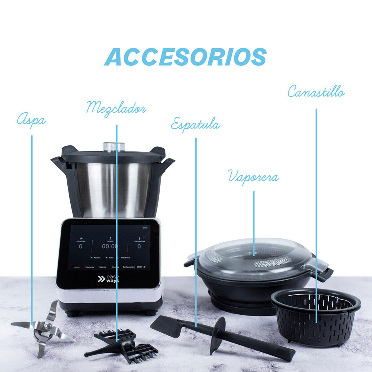 Robot de Cocina EasyWays Kitchen Grand Connect 3 lts.
