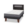Cama Europea CIC 1,5 Plazas Anatomic + Respaldo Munich Negro