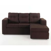Sofá Modular Kea Rodas 3 Cuerpos Chocolate