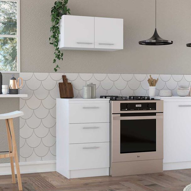 Combo Mueble Superior + Mueble Inferior TuHome Manchester Blanco