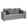 Juego de Living Diseño A&M Home Antonella Sofá 3 Cuerpos + Butaca 1 Cuerpo + Pouf 1 Cuerpo  Gris