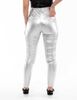 Pantalón Metalizado Skinny Mujer Icono
