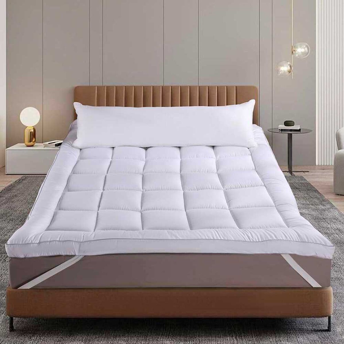 Topper Illusions 1 Plaza Microfibra Blanco