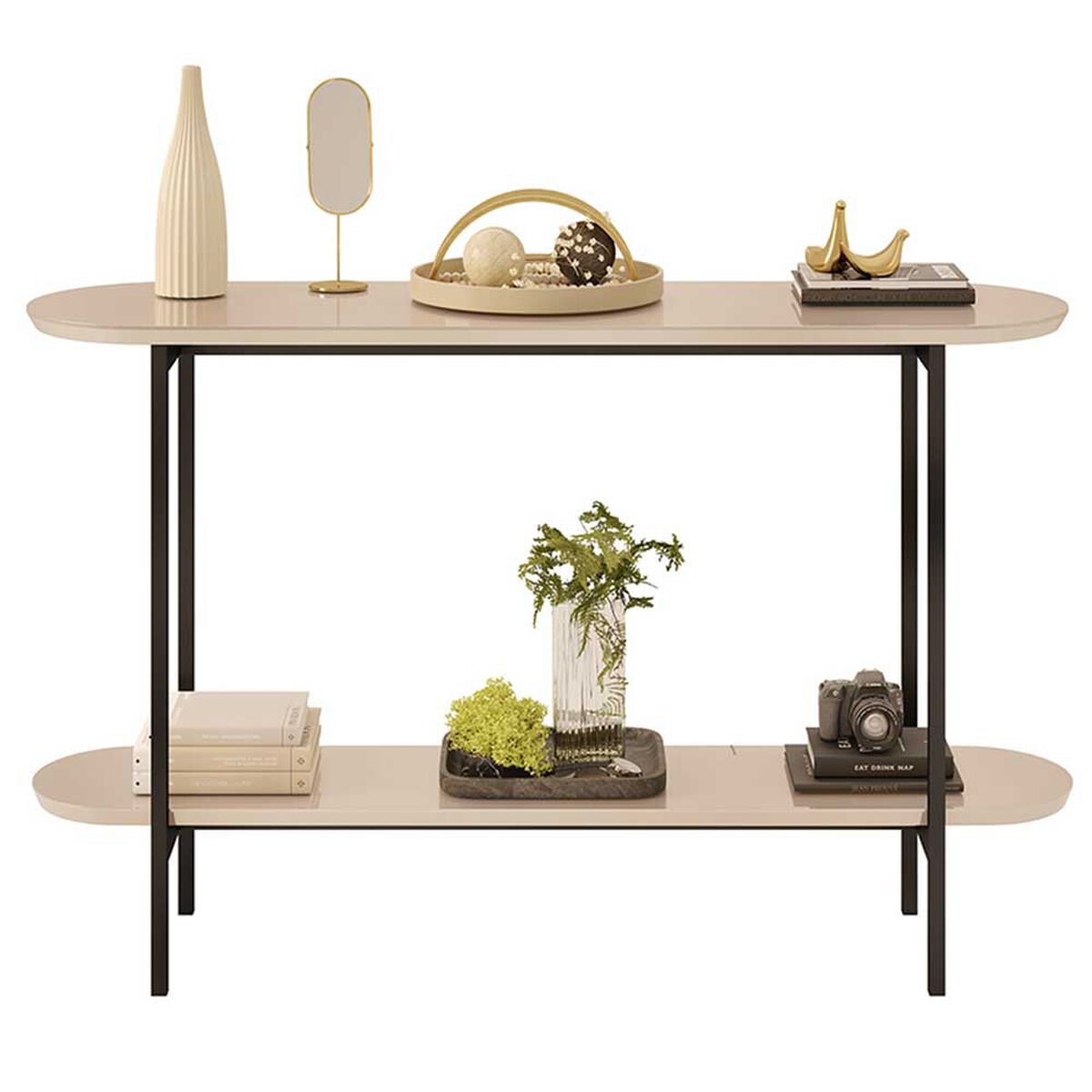 Mesa de Arrimo Vekkahome Charlotte Beige