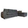 Seccional Derecho Elegant Houston Cheise Tela 5 Cuerpos Gris