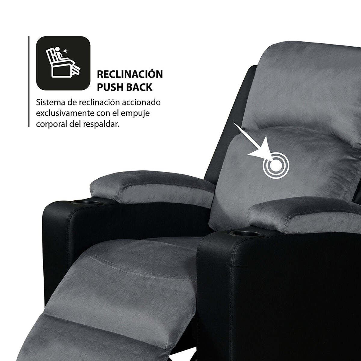 Bergere Dakar Mix Tela y PU Negro