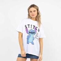 Polera Con Dibujos Animados Manga Corta Mujer Icono Blanco, Camel, Gris-Malag, Marengo, Negro