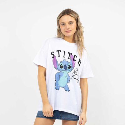 Polera Con Dibujos Animados Manga Corta Mujer Icono Blanco, Camel, Gris, Gris-Malag, Marengo