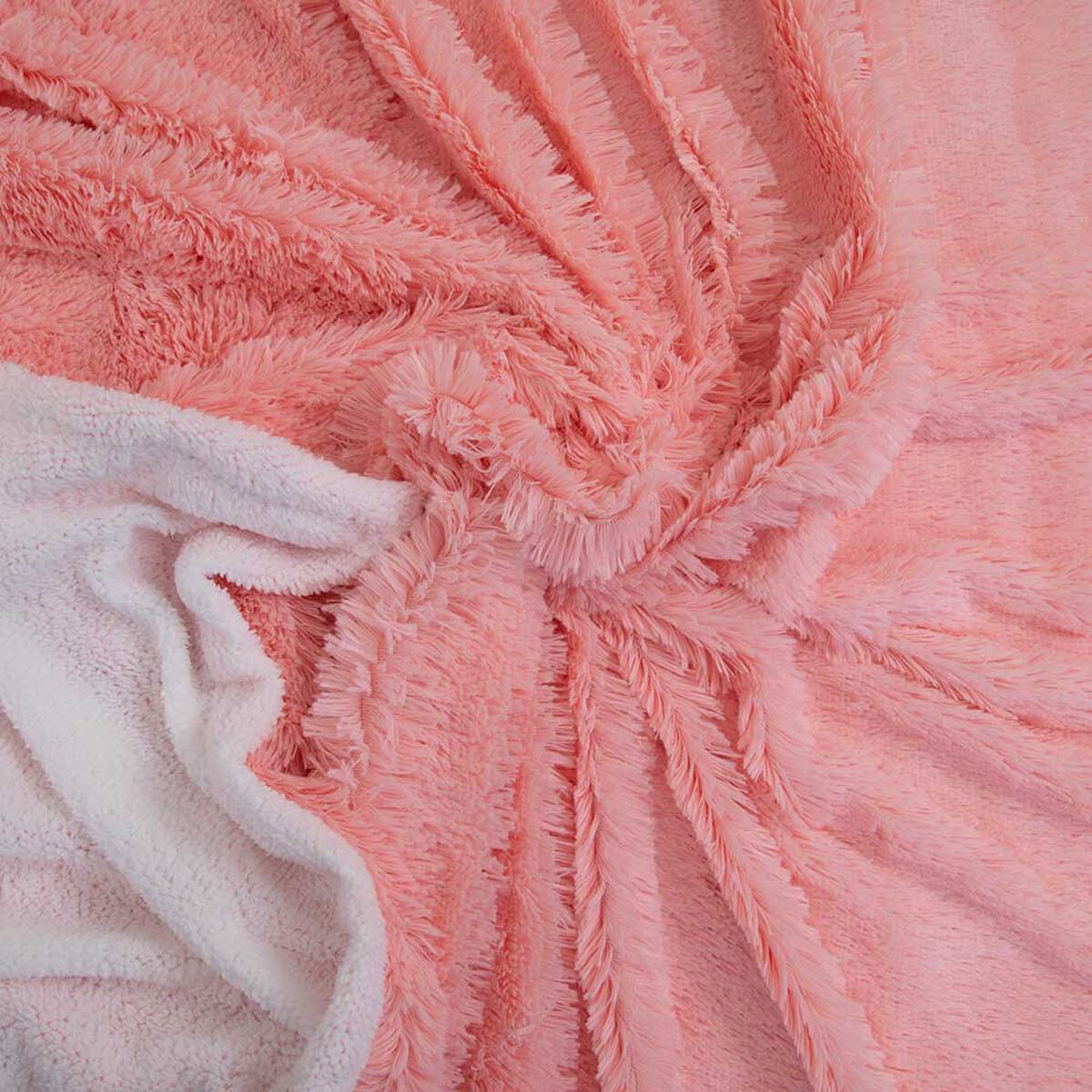 Frazada Poliéster Doral 2 Plazas Deluxe Rosado