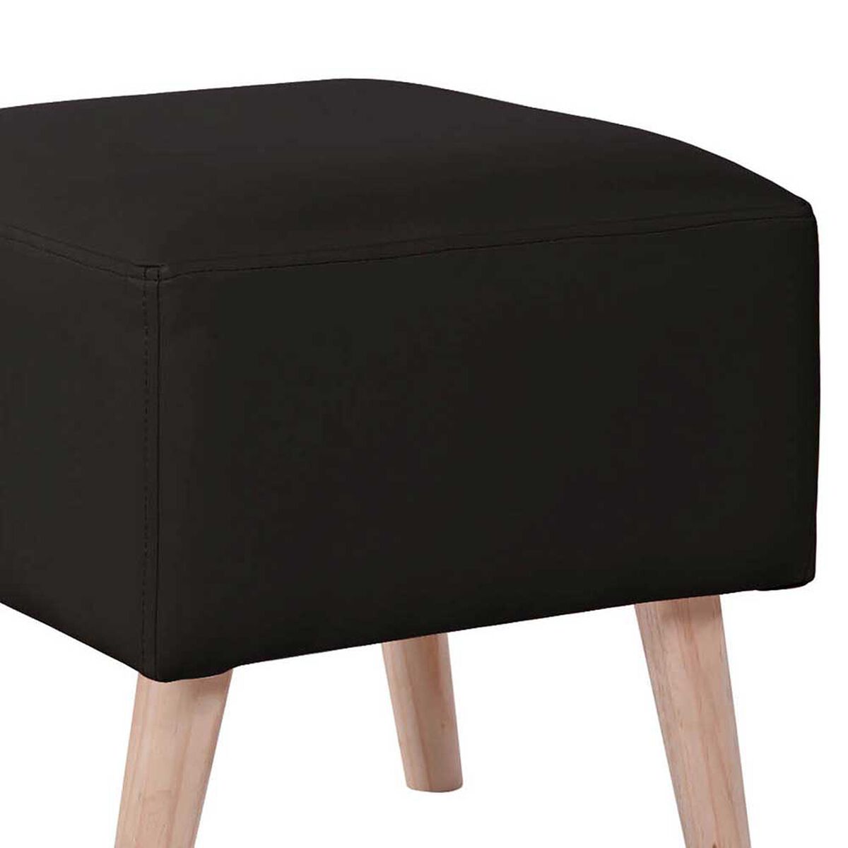 Pouf Latam Home Burdeos PU Negro