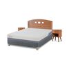 Cama Americana CIC 2 Plazas Excellence Plus + Respaldo + 2 Veladores New Gales