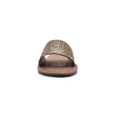 Imagen 2 del producto Sandalia Mujer Icono Cafe, Dorado, Negro