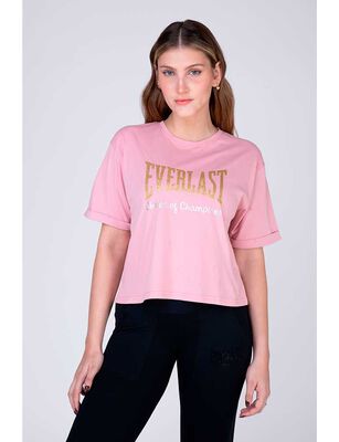 Imagen 1 del producto Polera Manga Corta Mujer Casual Sport Everlast Blossom, Dark Grey, Negro