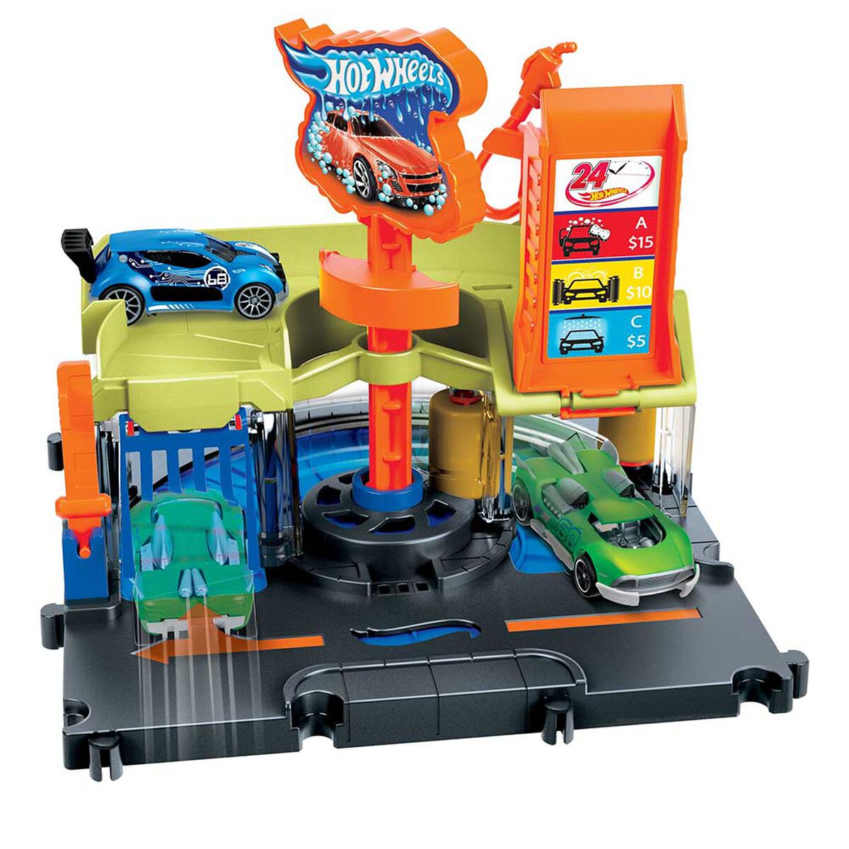 Pista de Autolavado de la ciudad Hot Wheels City
