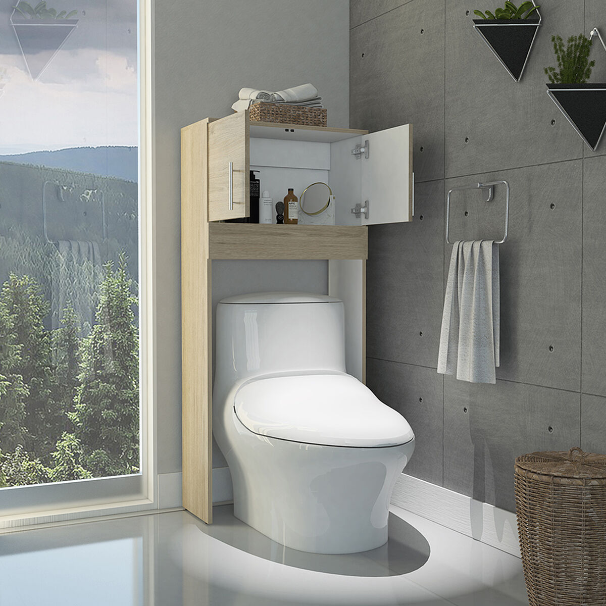 Optimizador Baño Bath 300 2 Puertas Rovere-Blanco