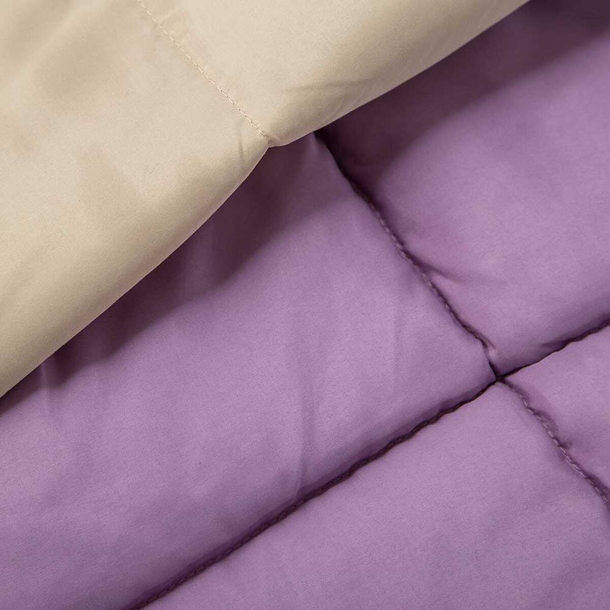 Plumón Bicolor Casanova 1,5 Plazas Liso Violeta Ocre