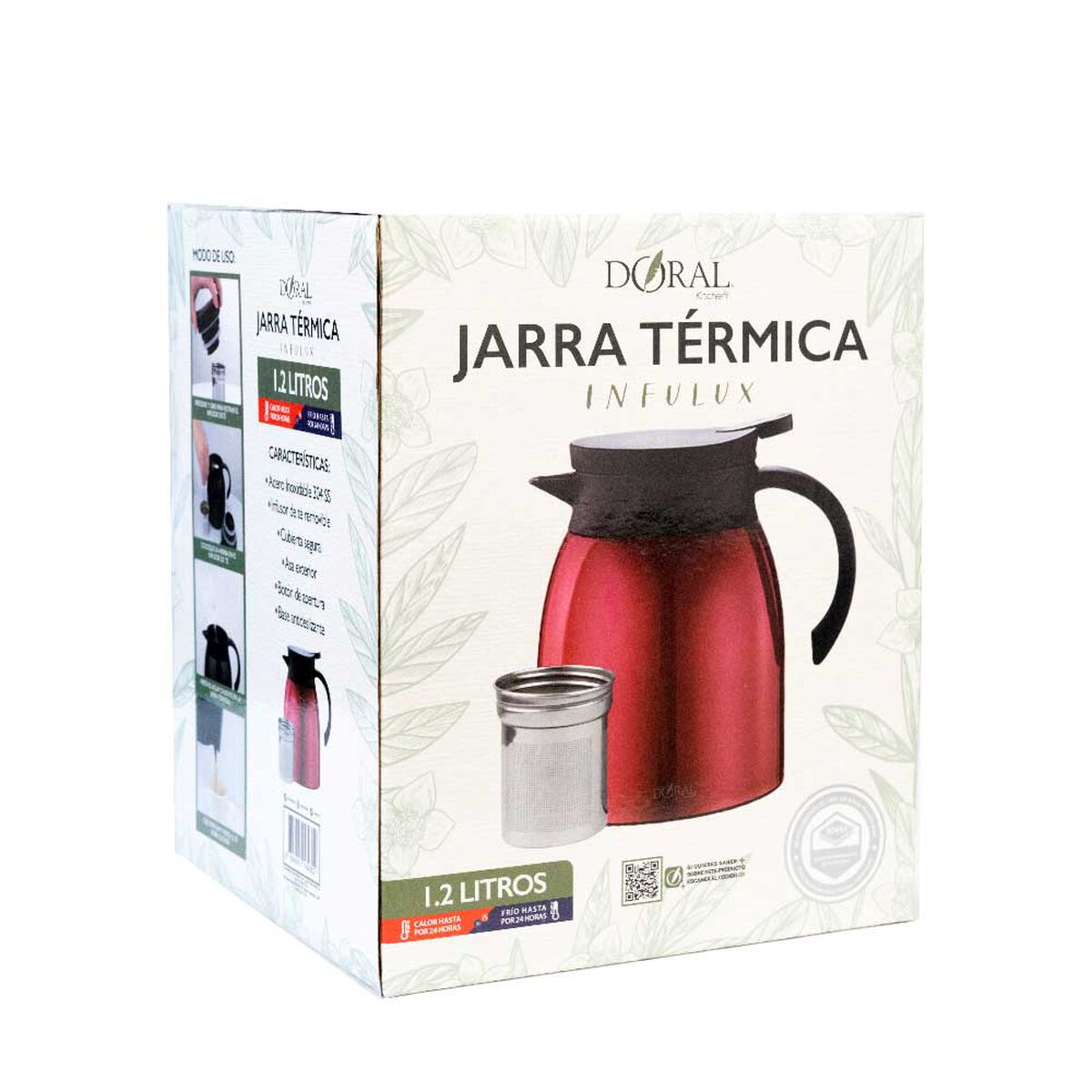 Jarra T&eacute;rmica Doral Infulux 1,2 L Rojo