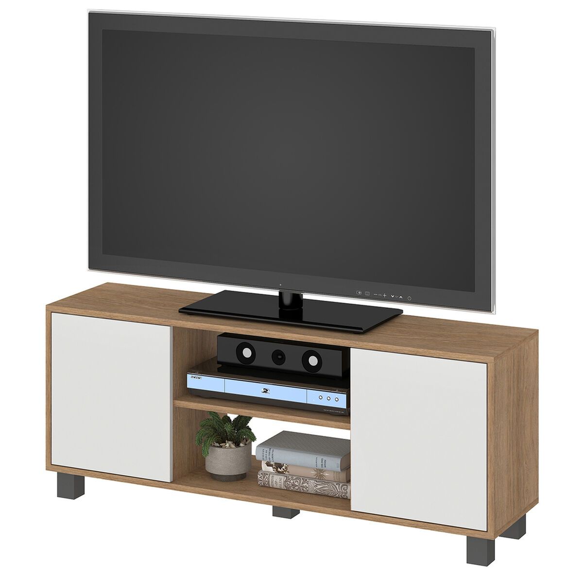 Rack TV Vekkahome Portugal 50 pulgadas Blanco