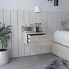 Velador Rectangular TuHome Dreams 1 Cajón Ceniza