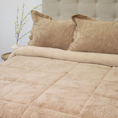 Cubrecama Doral 2 Plazas Beige Outboss Sherpa
