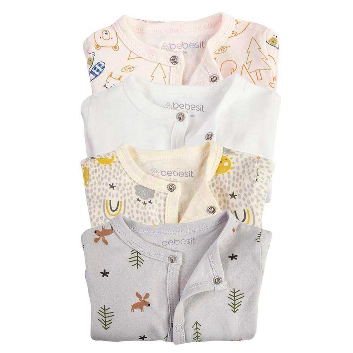 Pijama x4 unisex 0-3M Bebesit