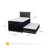 Cama Nido CIC Base Normal 1,5 Plazas Premium + Respaldo Dublin