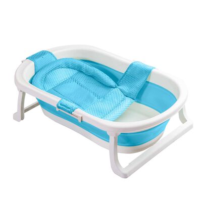 Imagen 1 del producto Bañera Bebe Jelly Plegable con Hamaca y Termómetro Azul Bebesit