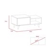 Mesa de Centro TuHome Bora Rovere/Blanco Marquez