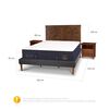 Cama Europea CIC King Súper Premium + Respaldo + 2 Veladores Antique