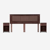 Respaldo + 2 Veladores Rosen King Rachel Café Chocolate