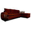 Seccional Derecho Elegant Houston Cheise Tela/PU 5 Cuerpos Café
