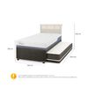 Cama Nido CIC 1,5 Plazas Excellence Plus + Respaldo Dublin Alpino