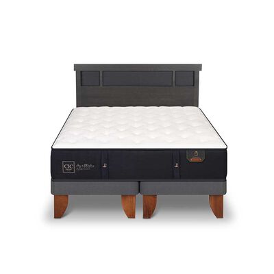Cama Europea CIC Base Normal King Premium + Respaldo Dublin