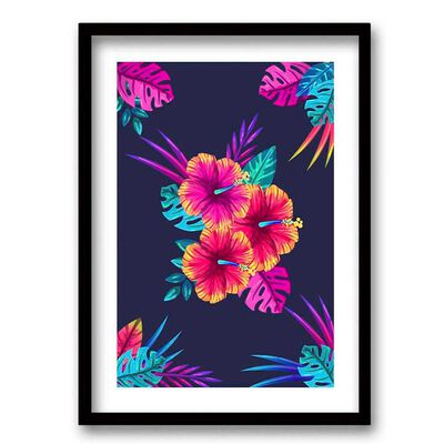 Imagen 1 del producto Cuadro Decorativo Retela Tropical Flúor 70 x 50 cm