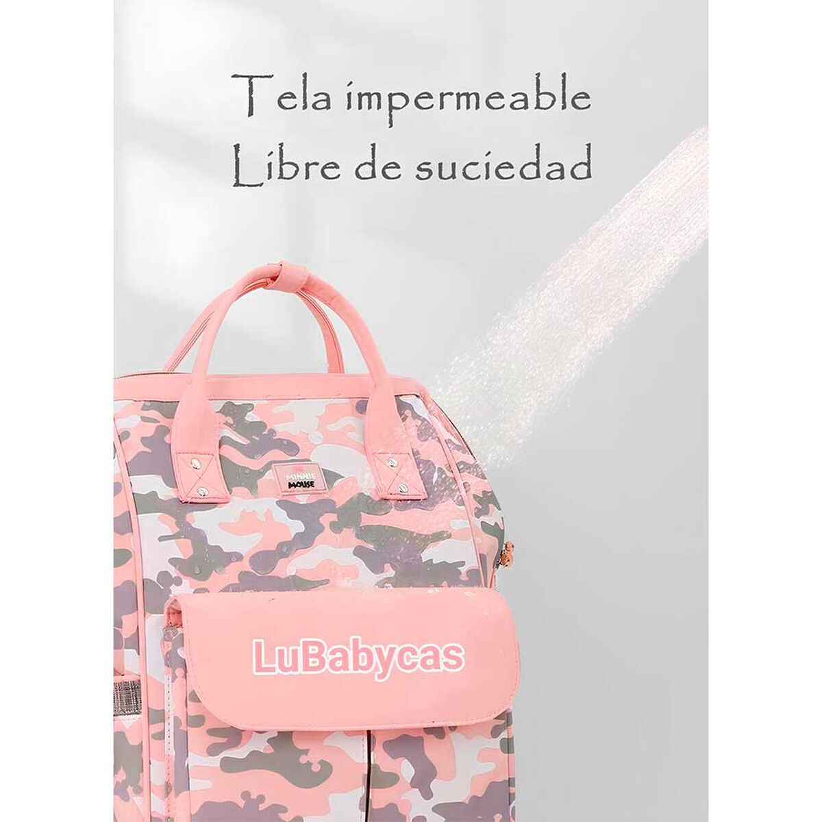 Mochila Pañalera Maternal con Accesorios Rosada Lubabycas