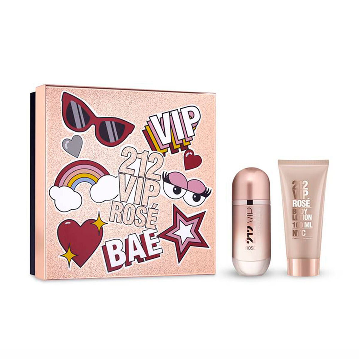 Estuche 212 VIP Rose (EDP 50ml + Body Lotion 75ml)