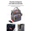 Mochila Maternal Lubabycas Impermeable con Accesorios Gris