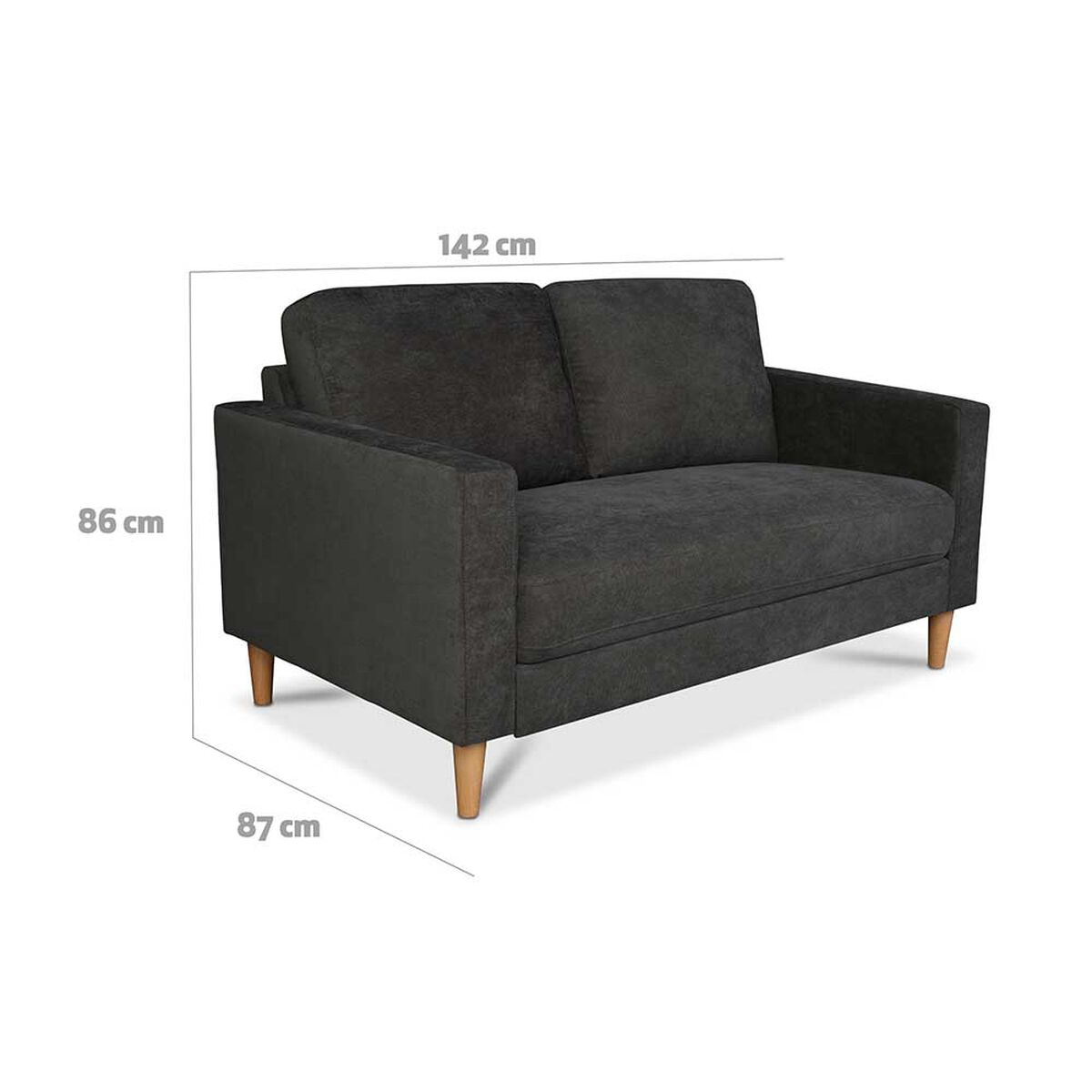 Sofá CIC Londres 2 Cuerpos Gris