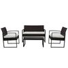 Combo Brasero Casanova Metal Basket + Juego de Terraza Matt Sofá 2 Cuerpos + Dos Sillones 1 Cuerpo