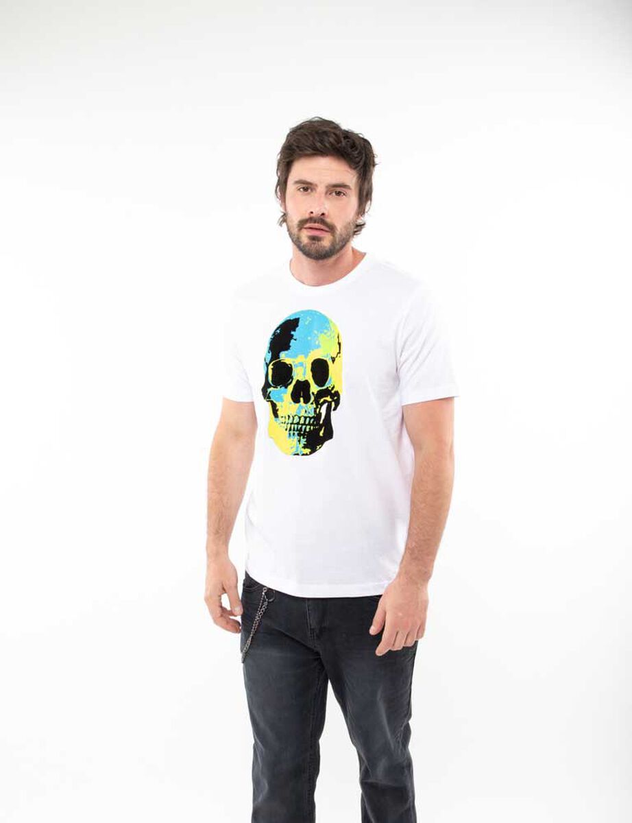 Polera Slim Con Estampado Manga Corta Hombre Zibel