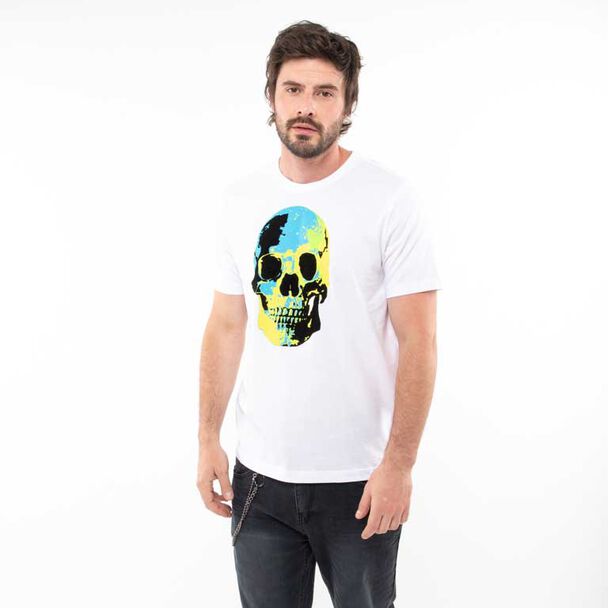 Polera Slim Con Estampado Manga Corta Hombre Zibel