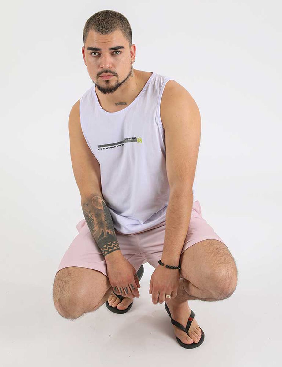 Polera de Algodón Sin Mangas Hombre Gangster