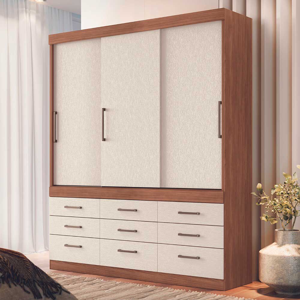 Clóset Onessta Click 3 Puertas 9 Cajones Jatoba Arena | Abc