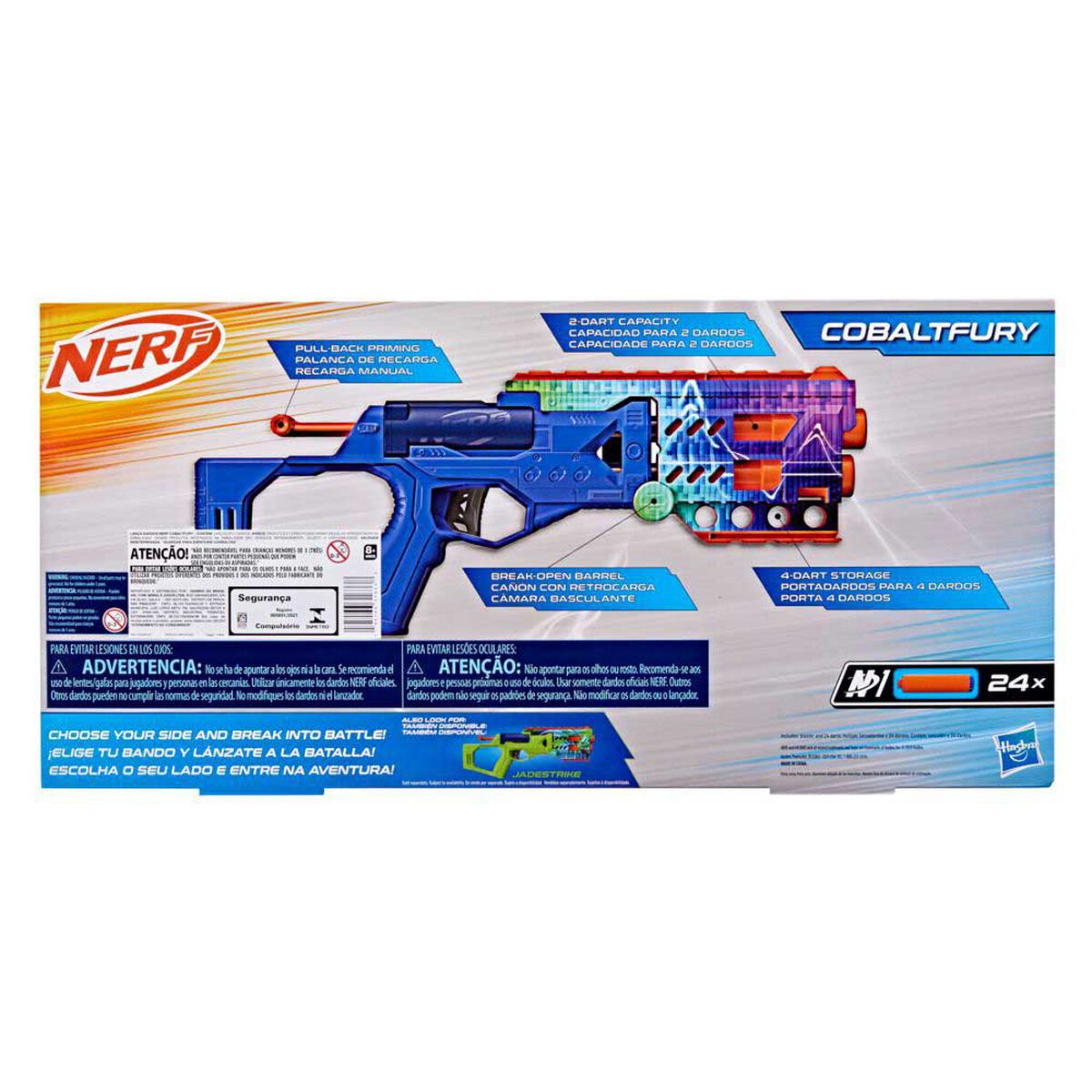 Lanzador Nerf N Series Cobaltfury 24 Dardos