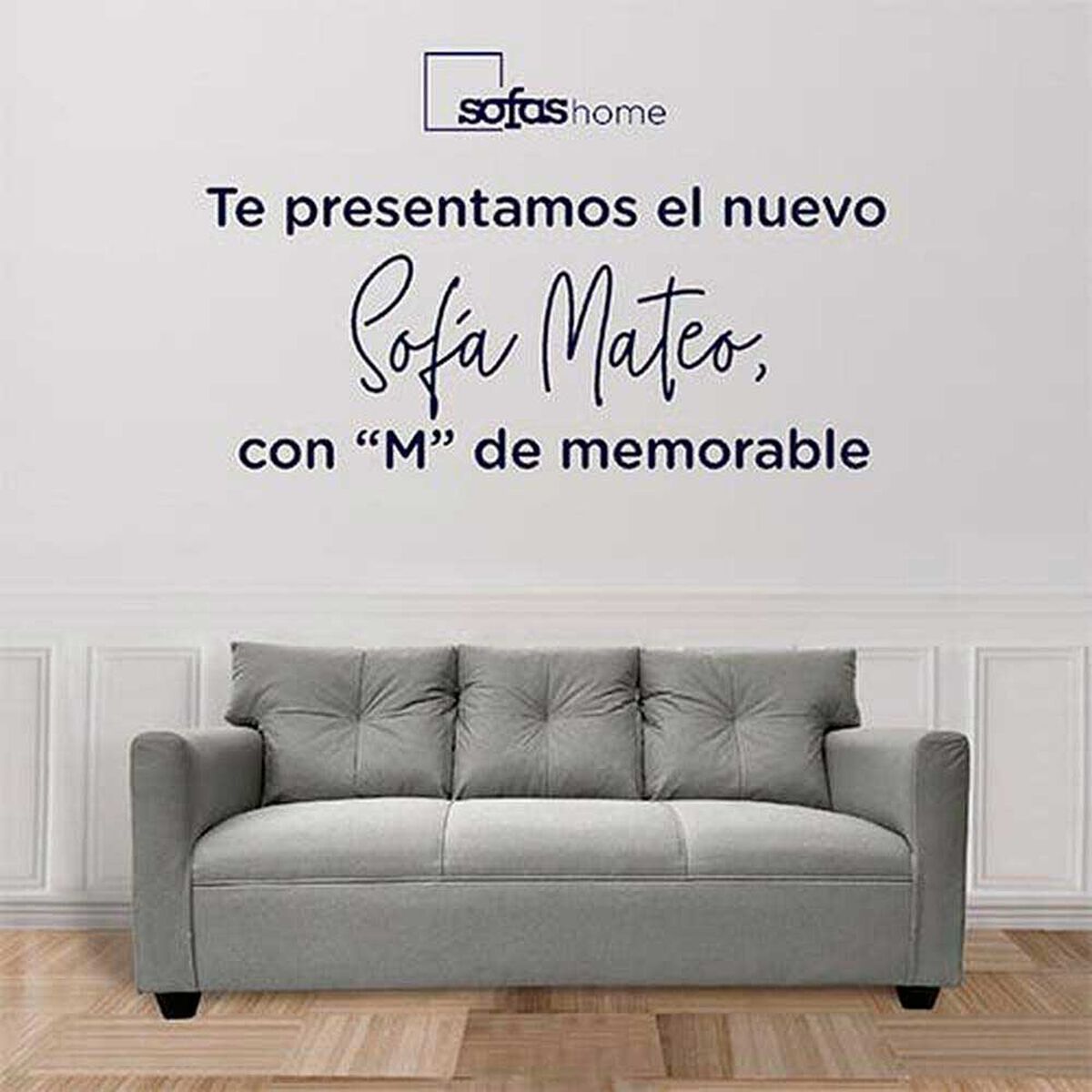 Sof&aacute; Sof&aacute;s Home Mateo 3 Cuerpos Gris