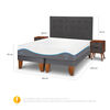 Cama Europea CIC Base Dividida 2 Plazas Alaska + Respaldo + 2 Veladores